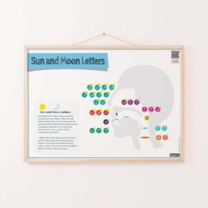 Sun and Moon Arabic Letters infographic Poster